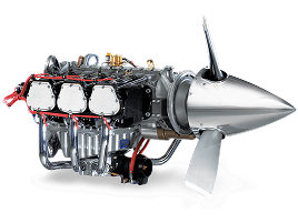 aircraft engine with propeller